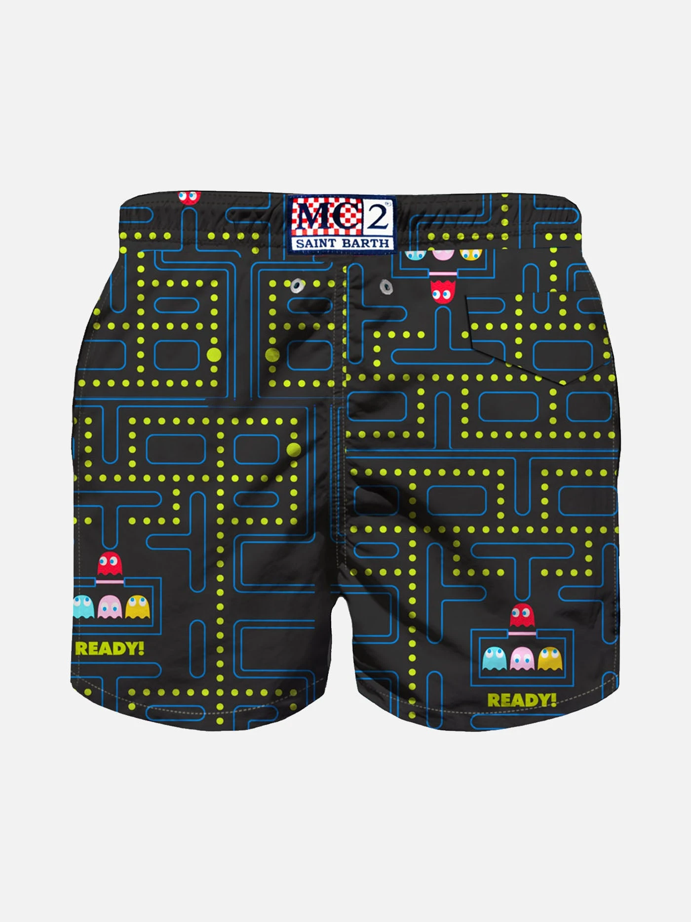 Boy Light Fabric Swim Shorts With Pac Man Print |Pacman© 3 Boy Light Fabric Swim Shorts With Pac Man Print |Pacman© - Image 2