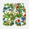 Boy Swim Shorts With Parrots Print -The Bikini Collective maca01 jean bimbo2