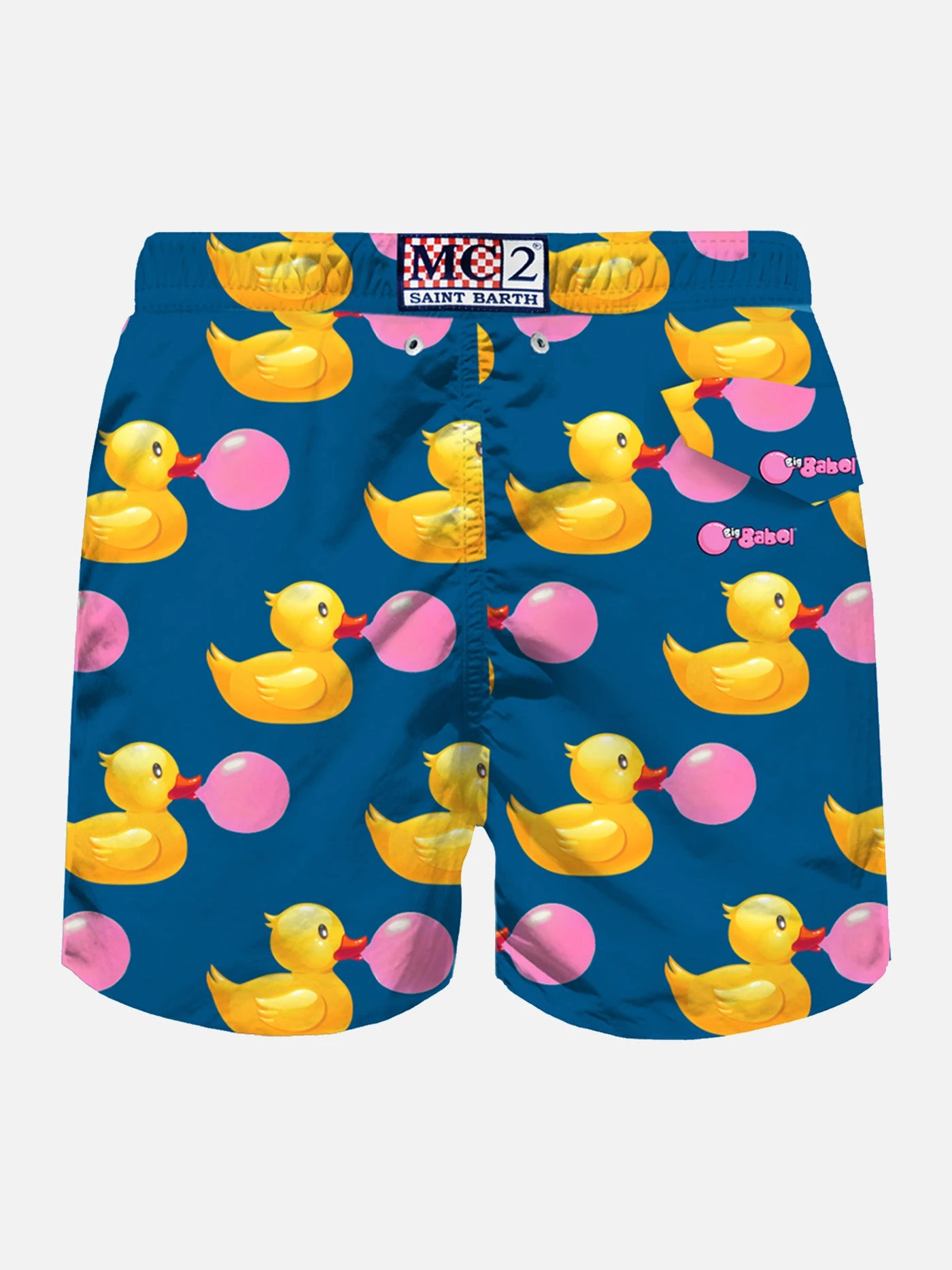MC2 Saint Barth Man Light Fabric Swim Shorts With Ducky And Big Babol Print |BIG BABOL® SPECIAL EDITION 4 MC2 Saint Barth Man Light Fabric Swim Shorts With Ducky And Big Babol Print |BIG BABOL® SPECIAL EDITION - Image 2