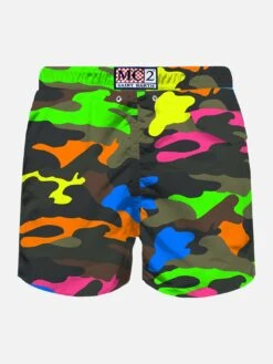 MC2 Saint Barth Man Light Fabric Swim Shorts With Fluo Camouflage Print -The Bikini Collective man costume mimetic fluo 2 19075dce ad02 46da ad5e c8c197c4b2d9