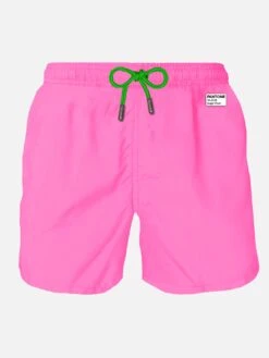 MC2 Saint Barth Man Pink Fluo Swim Shorts | PANTONE™ SPECIAL EDITION