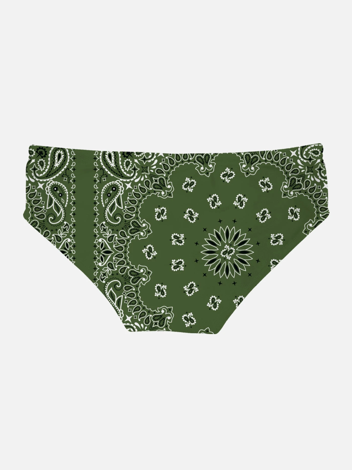 MC2 Saint Barth Man Swim Briefs With Military Green Bandanna Print 4 MC2 Saint Barth Man Swim Briefs With Military Green Bandanna Print - Image 2