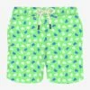 MC2 Saint Barth Man Swim Shorts Fins Micro Print -The Bikini Collective man swimshort green 1