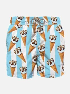 MC2 Saint Barth Man Classic Swim Shorts With Cornetto Print | ALGIDA® SPECIAL EDITION