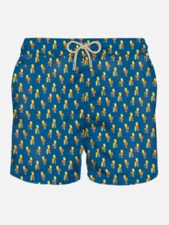 MC2 Saint Barth Man Light Fabric Swim Shorts With Skater Bart Print | THE SIMPSONS SPECIAL EDITION