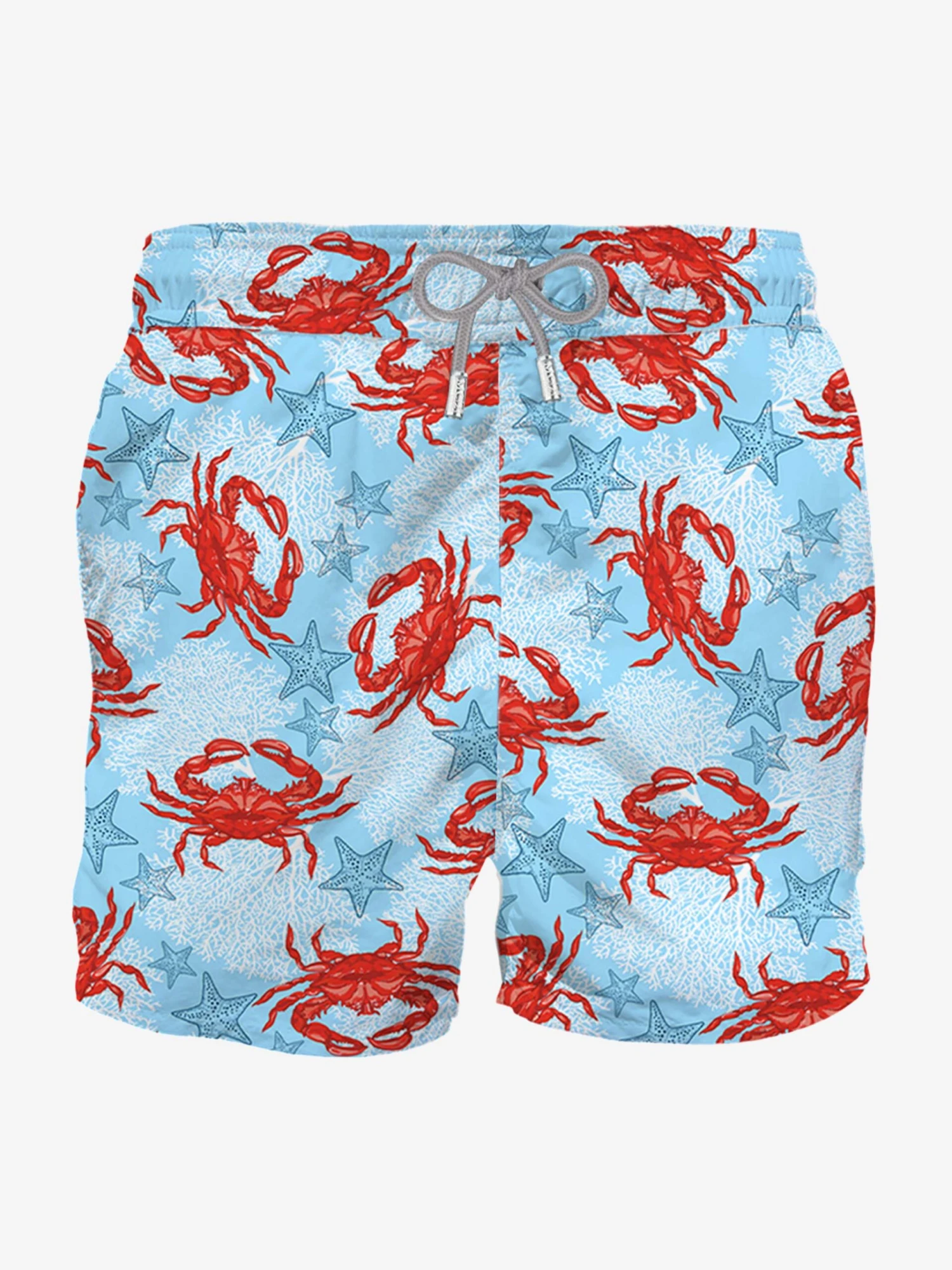 MC2 Saint Barth Light Blue Mid-length Swim Shorts With Crab Print 3 MC2 Saint Barth Light Blue Mid-length Swim Shorts With Crab Print