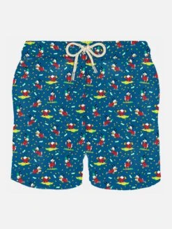 MC2 Saint Barth Man Light Fabric Swim Shorts With Uncle Scrooge All Over Print | ©DISNEY SPECIAL EDITION