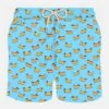 MC2 Saint Barth Man Light Fabric Swim Shorts With Hot Dog Print