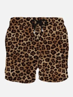 MC2 Saint Barth Man Classic Swim Shorts With Animalier Print