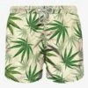 Green Leaves All Over Print Swim Shorts -The Bikini Collective man swimshorts marya 1