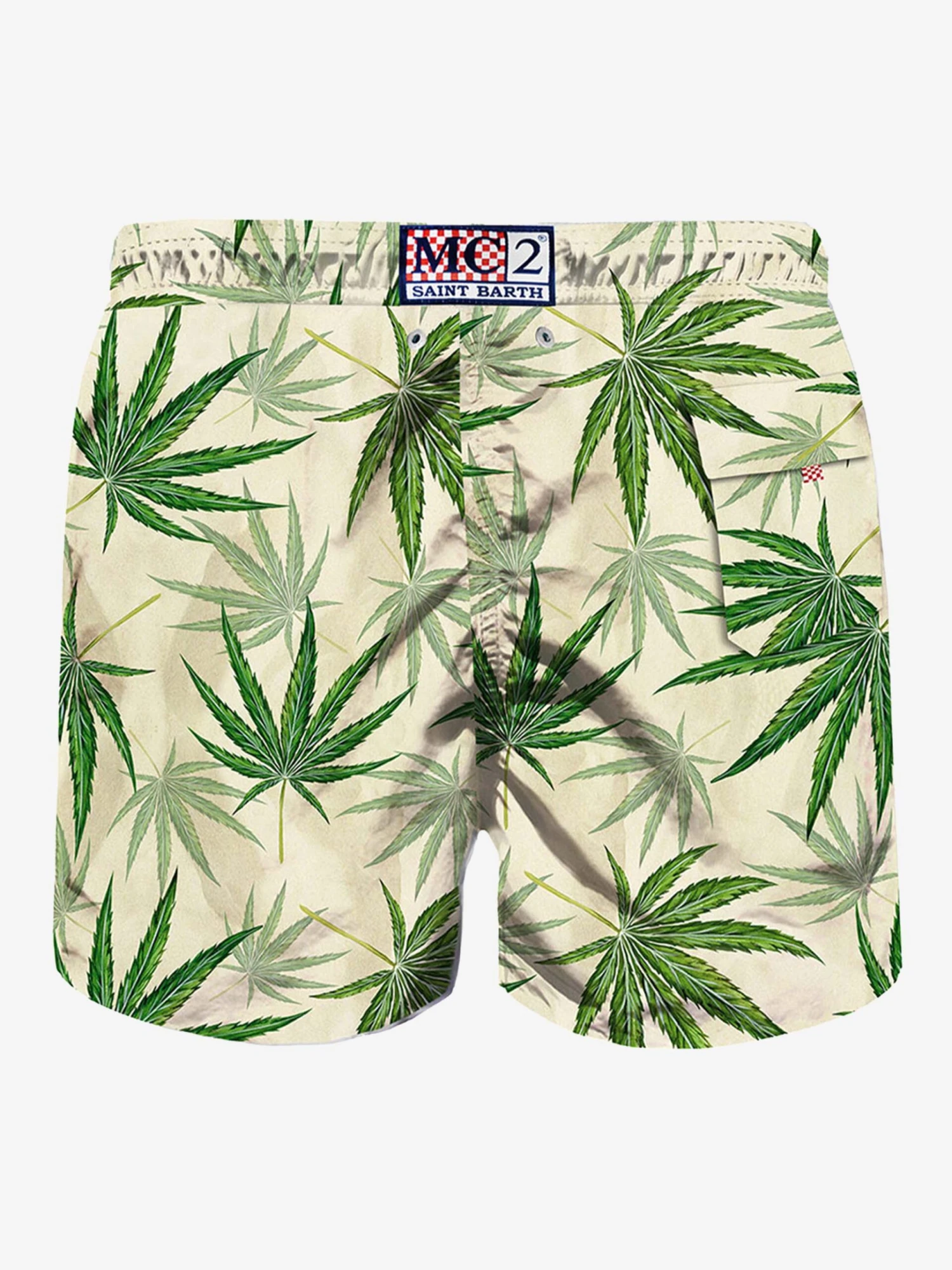 Green Leaves All Over Print Swim Shorts 4 Green Leaves All Over Print Swim Shorts - Image 2