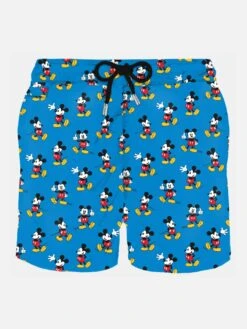 MC2 Saint Barth Man Light Fabric Swim Shorts With Michey Mouse Print | Disney© Special Edition