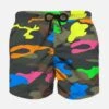 MC2 Saint Barth Boy Swim Shorts With Multicolor Fluo Camouflage Print -The Bikini Collective man swimshorts mimetic print