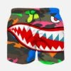 MC2 Saint Barth Boy Swim Shorts With Fluo Camouflage Pattern And Shark Print -The Bikini Collective man swimshorts mimetic shark2