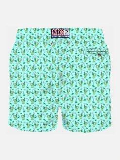 MC2 Saint Barth Man Light Fabric Swim Shorts With Mojito Print -The Bikini Collective man swimshorts mojito blue 2