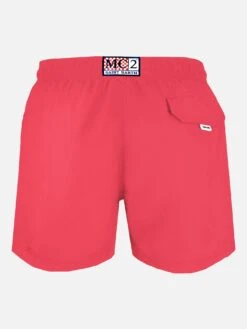 MC2 Saint Barth Man Fluo Red Swim Shorts | PANTONE™ SPECIAL EDITION -The Bikini Collective man swimshorts pantone fluo red 2