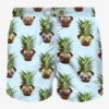 Man Classic Swim Shorts With Dog Print -The Bikini Collective man swimshorts pugs print 1