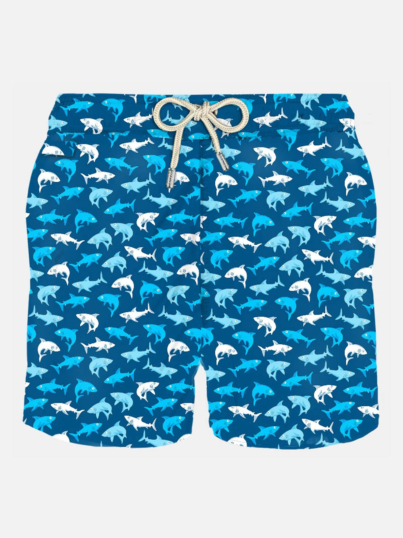 MC2 Saint Barth Man Light Fabric Swim Shorts With Multicolor Sharks Print 3 MC2 Saint Barth Man Light Fabric Swim Shorts With Multicolor Sharks Print
