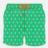 MC2 Saint Barth Man Light Fabric Swim Shorts With Multicolor Starfish Print -The Bikini Collective man swimshorts starfish