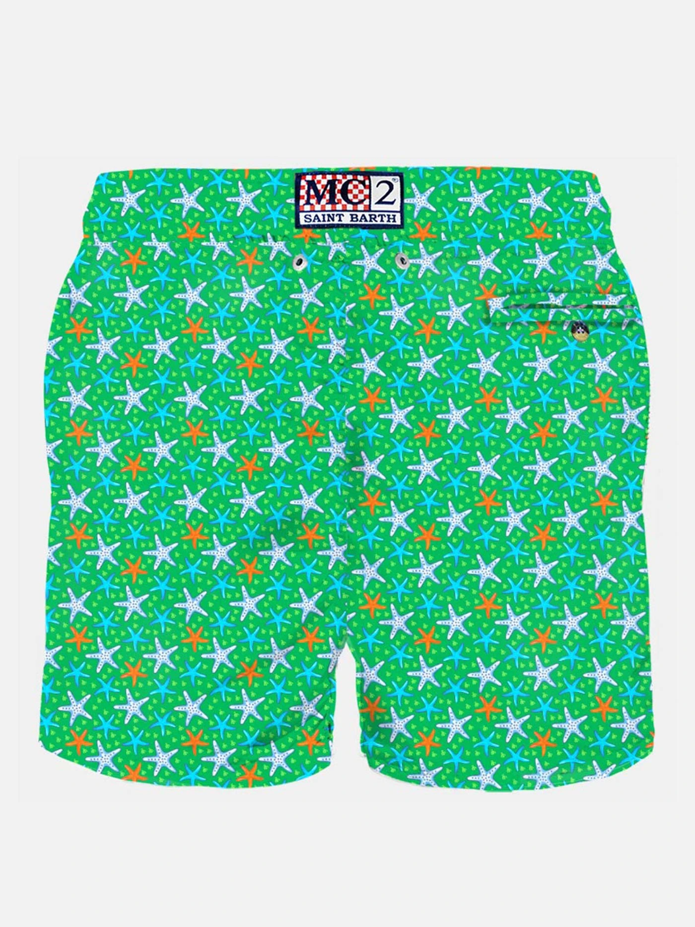 MC2 Saint Barth Man Light Fabric Swim Shorts With Multicolor Starfish Print 4 MC2 Saint Barth Man Light Fabric Swim Shorts With Multicolor Starfish Print - Image 2