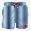 MC2 Saint Barth Man Classic Swim Shorts With White And Blue Stripes -The Bikini Collective man swimshorts striped print 1