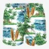 MC2 Saint Barth Mid-length Swim Shorts With Hawaiian Print -The Bikini Collective man swimshorts surf print 1