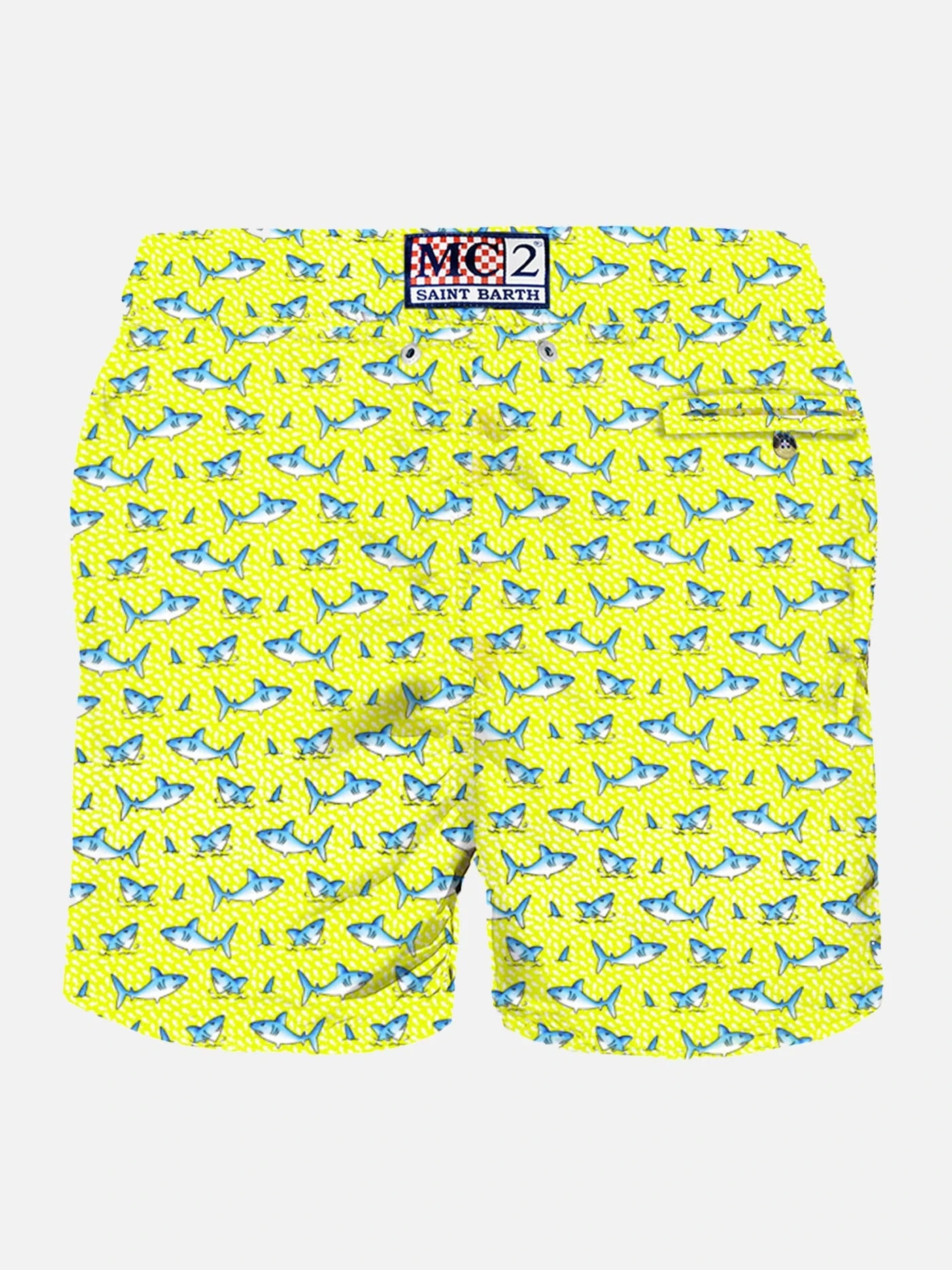 MC2 Saint Barth Man Light Fabric Swim Shorts With Micro Sharks Print 4 MC2 Saint Barth Man Light Fabric Swim Shorts With Micro Sharks Print - Image 2