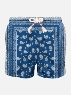 MC2 Saint Barth Man Swim Shorts With Paisley Print