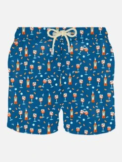 MC2 Saint Barth Man Light Fabric Swim Shorts With Aperol Spritz Print | APEROL SPECIAL EDITION