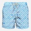 MC2 Saint Barth Man Light Fabric Swim Shorts With Palm Print