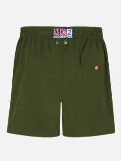 MC2 Saint Barth Man Military Green Comfort Swim Shorts -The Bikini Collective military green comfort swimshorts 2