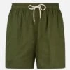 MC2 Saint Barth Military Green Man Linen Swim Short -The Bikini Collective military green man swimshorts 1