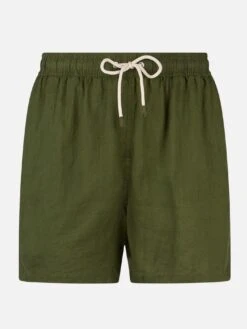 MC2 Saint Barth Military Green Man Linen Swim Short
