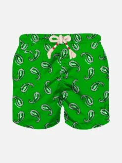 MC2 Saint Barth Boy Swim Shorts With Paisley Print