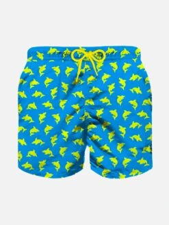MC2 Saint Barth Boy Swim Shorts With Shark Print