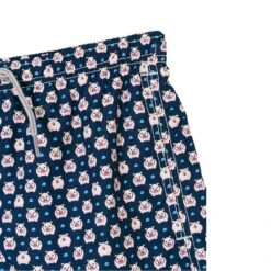 Boy Light Fabric Swim Shorts With Micro Pigs -The Bikini Collective piggy micro det 3