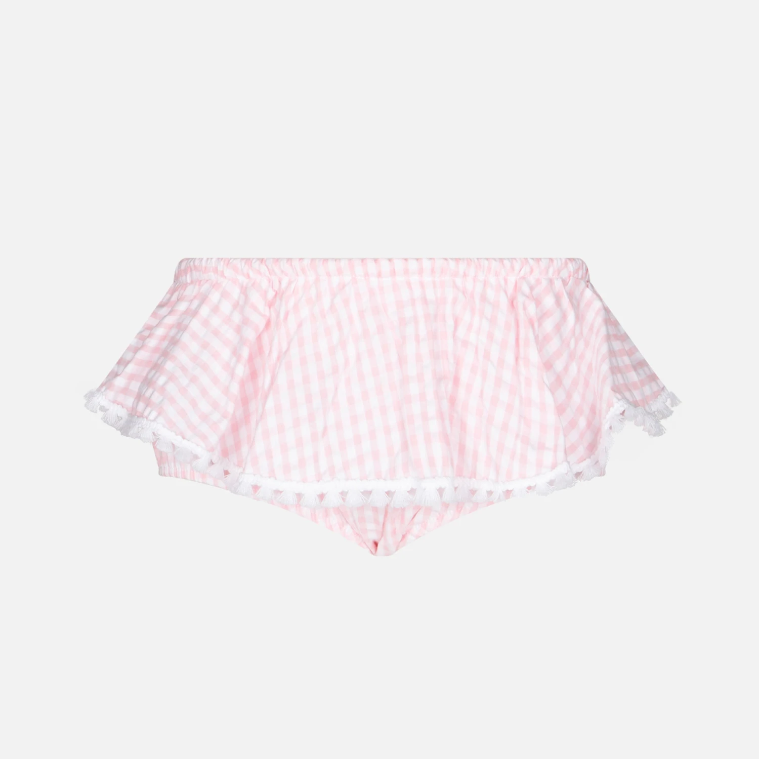 MC2 Saint Barth Enfant Vichy Print Ruffled Swim Briefs With Bows 3 MC2 Saint Barth Enfant Vichy Print Ruffled Swim Briefs With Bows