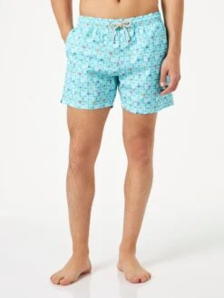 MC2 Saint Barth Man Light Fabric Comfort Swim Shorts With Sea Star Print -The Bikini Collective seastar comfort swimshorts 1