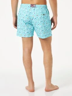 MC2 Saint Barth Man Light Fabric Comfort Swim Shorts With Sea Star Print -The Bikini Collective seastar comfort swimshorts 2