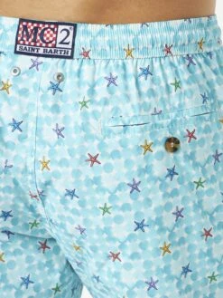 MC2 Saint Barth Man Light Fabric Comfort Swim Shorts With Sea Star Print -The Bikini Collective seastar comfort swimshorts 3