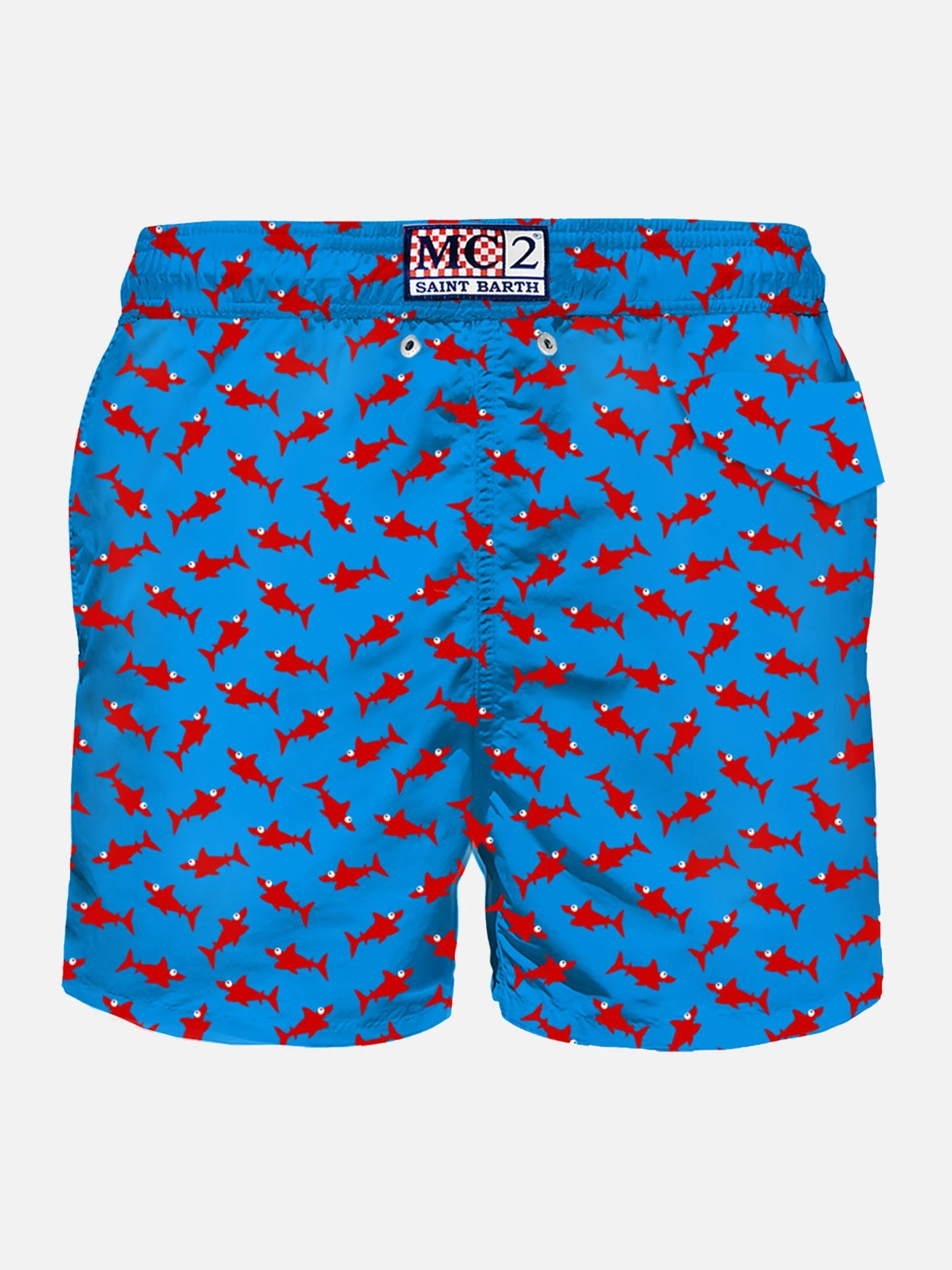 MC2 Saint Barth Man Light Fabric Swim Shorts With Shark Print 4 MC2 Saint Barth Man Light Fabric Swim Shorts With Shark Print - Image 2