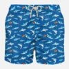 MC2 Saint Barth Man Swim Shorts With Shark Print -The Bikini Collective shark pattern mim 0001 Livello0