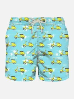 Light Fabric Man Swim Shorts Vespa® Print | Vespa® Special Edition