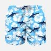 Boy Swim Shorts With Flocked Shark Print -The Bikini Collective shark swimshort light blu 7ece8dea d766 4fc5 814a 0cac6247eef2