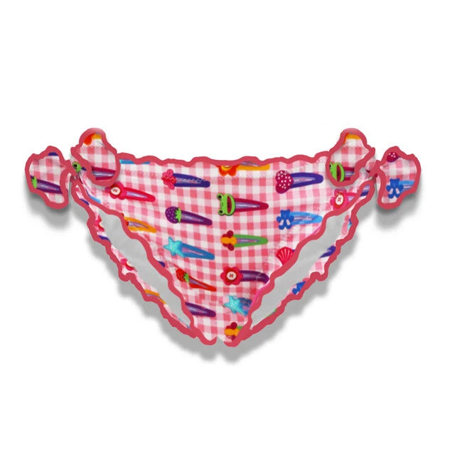 Girl Swim Briefs With Hair Clip Print 2 Girl Swim Briefs With Hair Clip Print