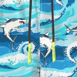 Shark Print Boy Swim Shorts Surf Style -The Bikini Collective surferboard boy swimtrunk details 1