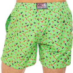 Light Fabric Man Swim Shorts Sushi Print -The Bikini Collective sushi costume uomo