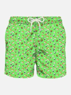 Light Fabric Man Swim Shorts Sushi Print