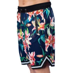 Tropical Print Swim Shorts Surf Style 9 Tropical Print Swim Shorts Surf Style -The Bikini Collective swimshort bardshort surfer tropical lilium 1