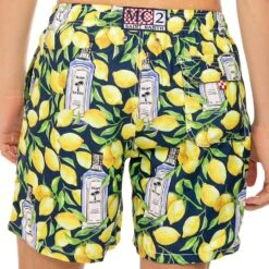 Man Classic Swim Shorts With Gin Lemon Print -The Bikini Collective swimshort lemon gin